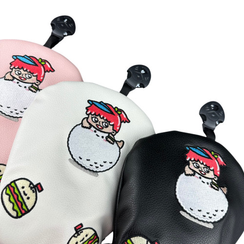 高爾夫漢堡圖案木桿頭套一三五號木球頭保護套帽套 高爾夫漢堡圖案木桿頭套一三五號木球頭保護套帽套