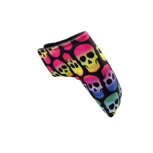 出口幻彩骷髏高爾夫球桿套保護套 木桿套 golf一字半圓方形推桿套