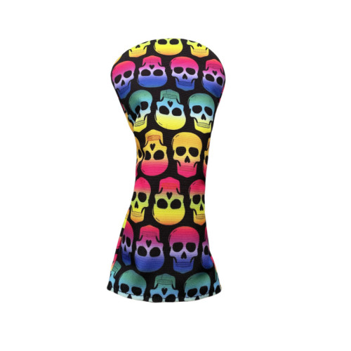 出口幻彩骷髏高爾夫球桿套保護套 木桿套 golf一字半圓方形推桿套