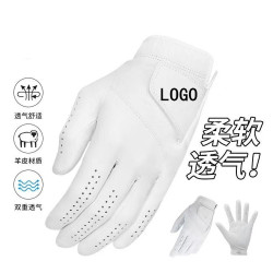 高爾夫手套羊皮手套防滑耐磨男女真皮柔軟舒適手套左右手