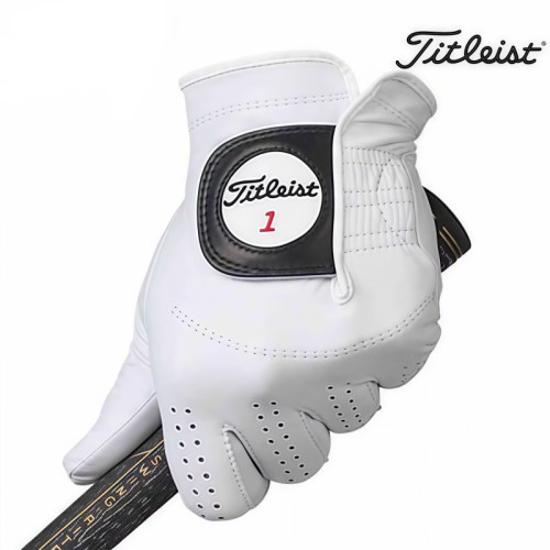 高爾夫手套印尼小羊皮男士手套高性能舒適柔軟白色真皮
