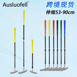 2節伸縮高爾夫練習球桿 高爾夫鋁合金桿身練習推桿鋅合金球頭