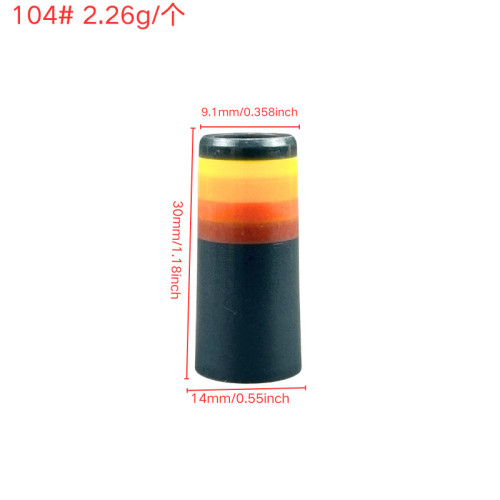 適用於高爾夫沙桿/挖起桿膠套104#9.1mm*30mm*14mm灰黃漸變彩色膠