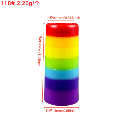 適用於高爾夫沙桿/挖起桿膠套118#9.1mm*30mm*14mm彩虹多彩膠套