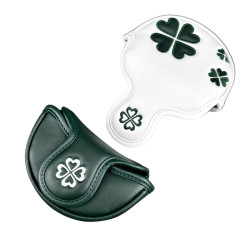 高爾夫小半圓推桿桿套刺綉無梗四葉草帽套磁吸款