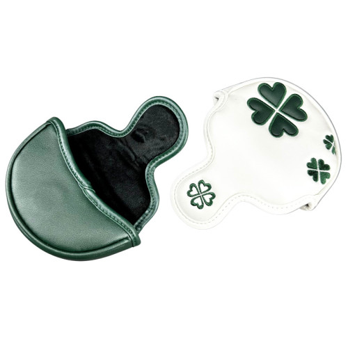 高爾夫小半圓推桿桿套刺綉無梗四葉草帽套磁吸款 高爾夫小半圓推桿桿套刺綉無梗四葉草帽套磁吸款