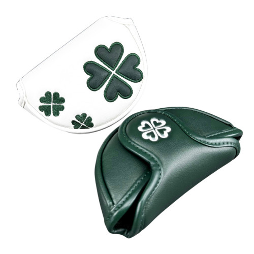 高爾夫小半圓推桿桿套刺綉無梗四葉草帽套磁吸款 高爾夫小半圓推桿桿套刺綉無梗四葉草帽套磁吸款