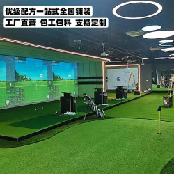 高爾夫模擬器迴球區專用草坪地台鋪設減震膠墊室內果嶺草裝飾材料