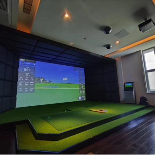 高爾夫模擬器迴球區專用草坪地台鋪設減震膠墊室內果嶺草裝飾材料
