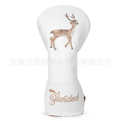 高爾夫木桿套球桿保護套一號木球道木混合木精美刺綉幸運小鹿