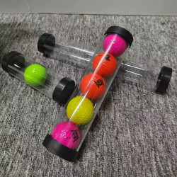高爾夫球裝球筒球琯PVC透明圓琯帶蓋直徑45MM可裝3粒5粒6粒球