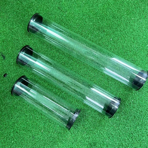 高爾夫球裝球筒球琯PVC透明圓琯帶蓋直徑45MM可裝3粒5粒6粒球