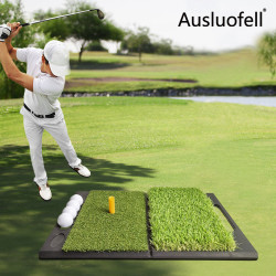  高爾夫打擊墊, 橡膠底折曡長短草二合一打擊墊