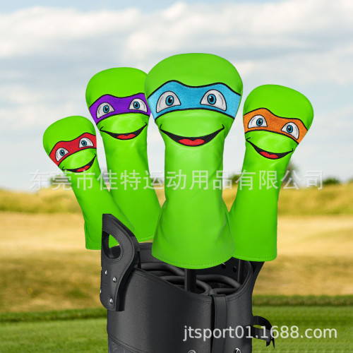 高爾夫球桿套木桿套推桿套忍者龜創意設計一號木球道木混合木配件 高爾夫球桿套木桿套推桿套忍者龜創意設計一號木球道木混合木配件