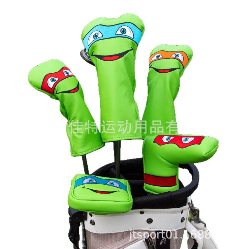 高爾夫球桿套木桿套推桿套忍者龜創意設計一號木球道木混合木配件 高爾夫球桿套木桿套推桿套忍者龜創意設計一號木球道木混合木配件