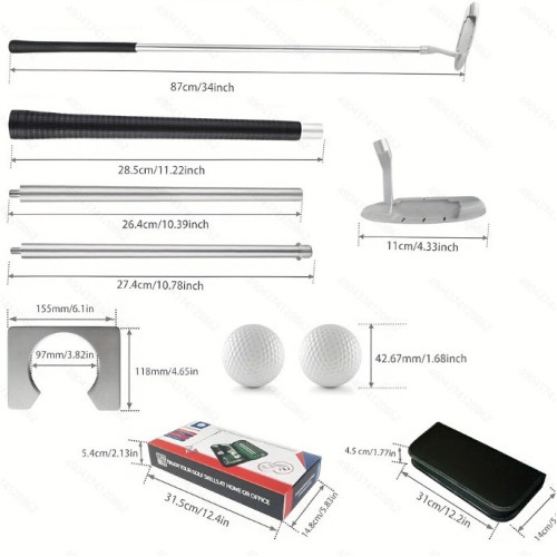 高爾夫推桿練習器禮盒套裝三節推桿禮品套盒GOLF皮包套裝練習器 高爾夫推桿練習器禮盒套裝三節推桿禮品套盒GOLF皮包套裝練習器