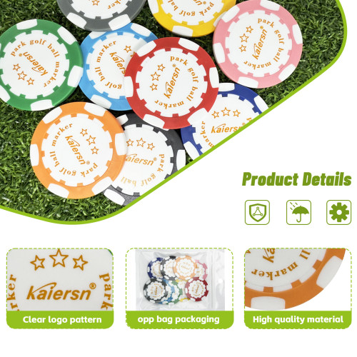 Kaiersn高爾夫籌碼馬克球位標 ABS塑膠內鑲嵌鐵片GOLF遊戯片 Kaiersn高爾夫籌碼馬克球位標 ABS塑膠內鑲嵌鐵片GOLF遊戯片