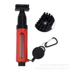 高爾夫球桿清潔刷噴水壺刷GOLF按壓式清洗桿頭凹槽多功能球刷