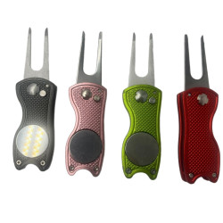 自己果嶺叉折曡 草坪修復叉工具 金屬鋁柄 馬克工具配件 鋁材