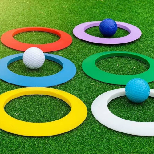 新品高爾夫推桿洞杯環GOLF果嶺目標盤可攜式矽膠推桿盤練習用品
