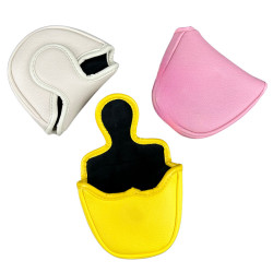 高爾夫推桿頭套磁鐵閉合單釦半圓魚膚帽款高爾夫用品