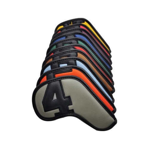 高品質10個裝數字加長款鐵桿套出口品質高爾夫球桿套桿頭套球 高品質10個裝數字加長款鐵桿套出口品質高爾夫球桿套桿頭套球