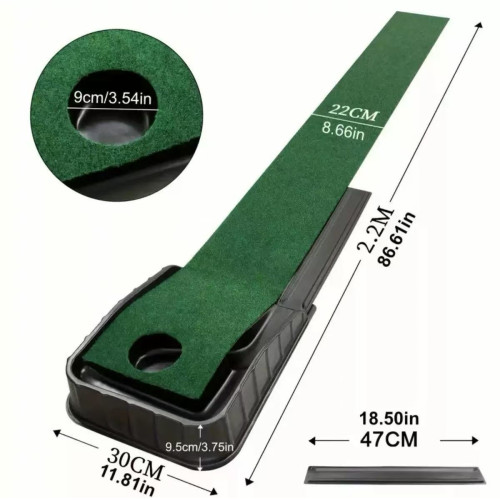 家高爾夫吸塑推桿練習器 自動迴球推桿毯 室內推桿練習