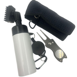 高爾夫球桿清潔刷golf按壓式噴水清潔刷 凹槽清潔工具帶伸縮拉環