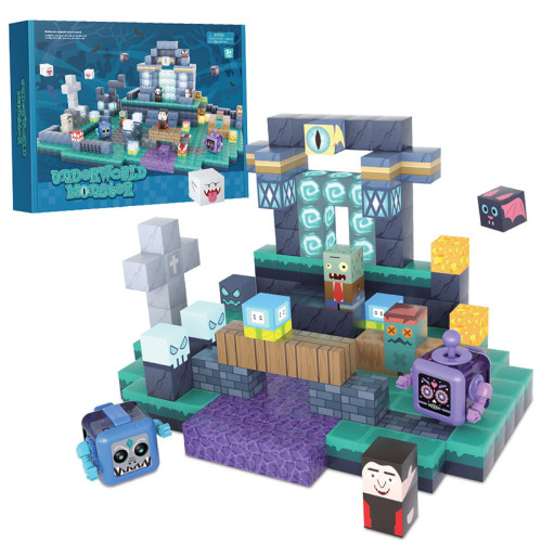 MC磁力積木套裝diy磁力方塊2cm冥界異獸190pcs萬聖節禮物