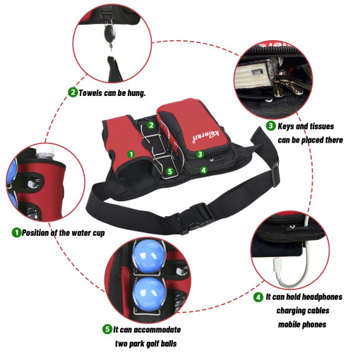 韓國公園高爾夫球包 Park Golf 高爾夫小腰包 裝球配件裝備收納包