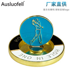  高爾夫鋅合金籌碼 雙層球位標金屬嗞吸馬克