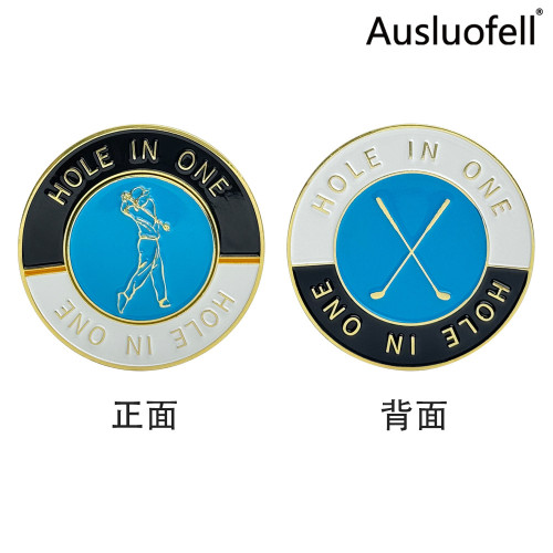  高爾夫鋅合金籌碼 雙層球位標金屬嗞吸馬克