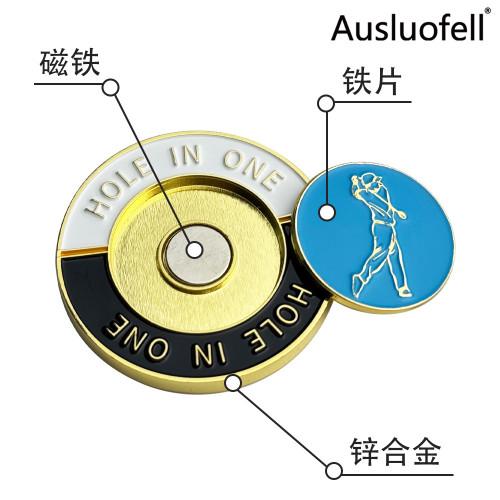 高爾夫籌碼金屬馬克球位標金屬嗞吸馬克Marker