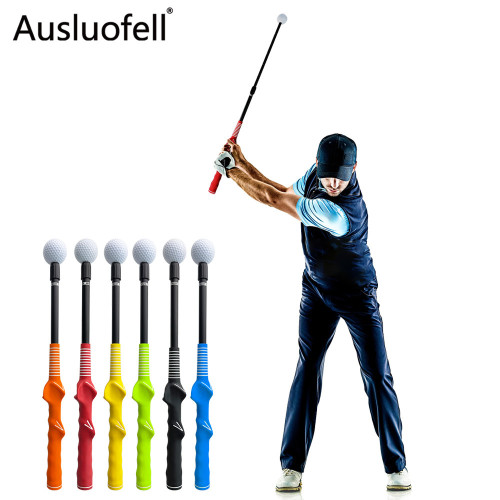 高爾夫揮桿伸縮練習棒golf初學者左手髮聲揮桿姿勢輔助訓練棒