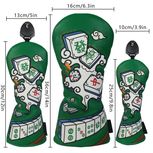 高爾夫球桿套麻將款一號木小雞腿球道木 桿頭保護帽套高爾夫用品