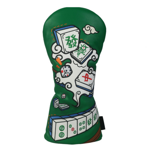 高爾夫球桿套麻將款一號木小雞腿球道木 桿頭保護帽套高爾夫用品