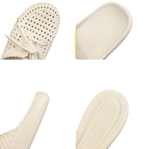 2025新款夏季涼拖鞋女包頭系帶外穿縷空沙灘鞋洞洞鞋甜美平底拖鞋