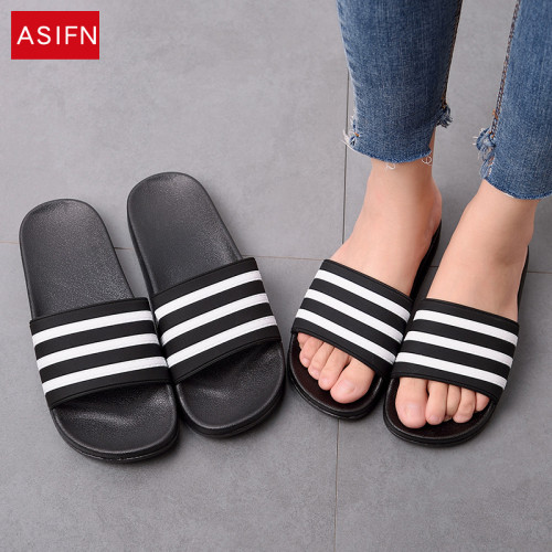 條紋拖鞋女情侶韓版潮流室內室外家居浴室防滑男款沙灘涼拖鞋