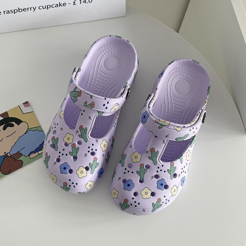 瑪麗珍洞洞鞋女夏涼鞋防滑沙灘鞋軟底果凍鞋韓版包頭塑膠外穿拖鞋 瑪麗珍洞洞鞋女夏涼鞋防滑沙灘鞋軟底果凍鞋韓版包頭塑膠外穿拖鞋