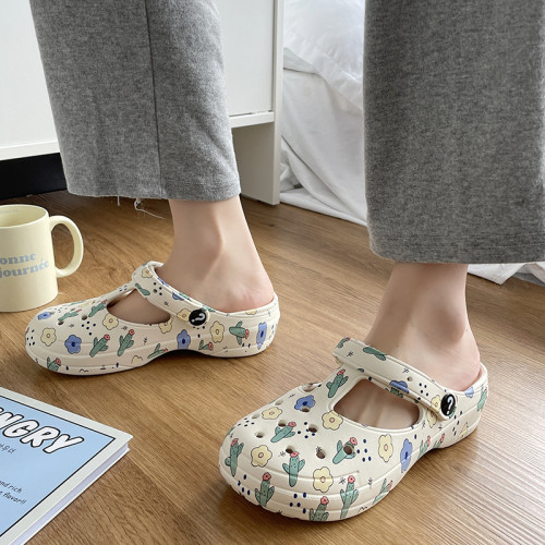 瑪麗珍洞洞鞋女夏涼鞋防滑沙灘鞋軟底果凍鞋韓版包頭塑膠外穿拖鞋 瑪麗珍洞洞鞋女夏涼鞋防滑沙灘鞋軟底果凍鞋韓版包頭塑膠外穿拖鞋