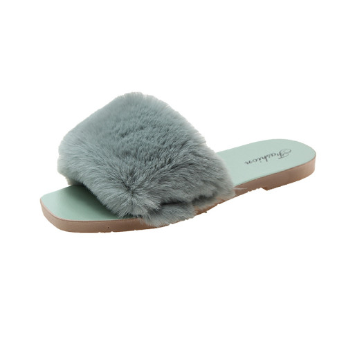 2026秋冬新款時尚毛毛拖鞋女外穿ins居家室內拖鞋女士冬slippers
