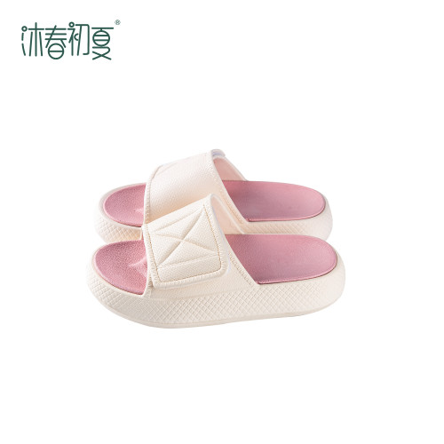 2025新款沐春初夏雙色魔術貼時尚厚底拖鞋潮牌女夏室內外浴室 2025新款沐春初夏雙色魔術貼時尚厚底拖鞋潮牌女夏室內外浴室
