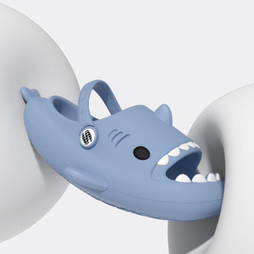 鯊魚拖鞋女夏外穿厚底防撞卡通可愛居家防滑EVA男士懶人洞洞涼拖 鯊魚拖鞋女夏外穿厚底防撞卡通可愛居家防滑EVA男士懶人洞洞涼拖