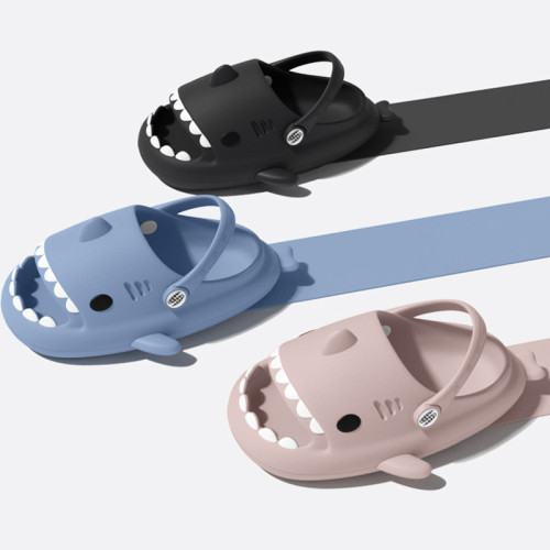 鯊魚拖鞋女夏外穿厚底防撞卡通可愛居家防滑EVA男士懶人洞洞涼拖 鯊魚拖鞋女夏外穿厚底防撞卡通可愛居家防滑EVA男士懶人洞洞涼拖