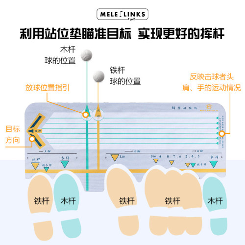 高爾夫揮桿站位墊揮桿練習器配件糾正擊球訓練墊高爾夫打擊墊 高爾夫揮桿站位墊揮桿練習器配件糾正擊球訓練墊高爾夫打擊墊