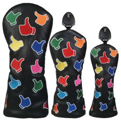 新款高爾夫木桿套鐵桿套PU保護帽套1號木混合桿高爾夫球桿套