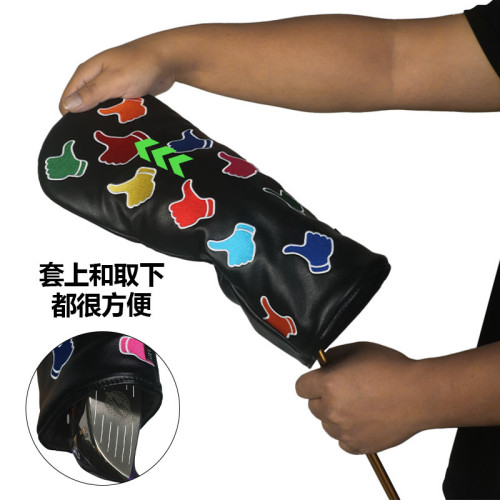 新款高爾夫木桿套鐵桿套PU保護帽套1號木混合桿高爾夫球桿套