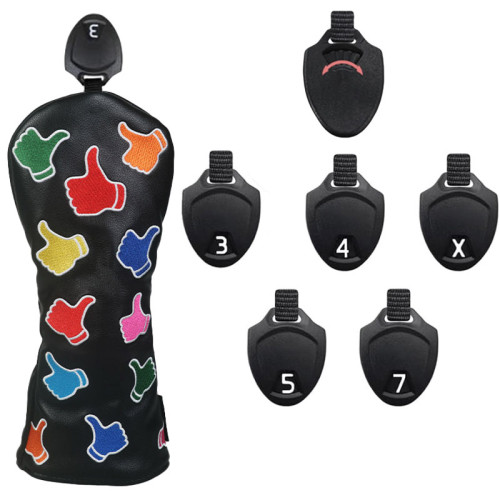 新款高爾夫木桿套鐵桿套PU保護帽套1號木混合桿高爾夫球桿套