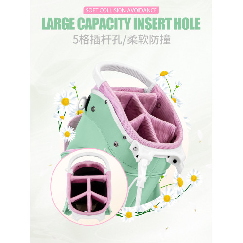 PGM高爾夫球包女士支架包5格插桿孔雙肩背帶golf球包防潑水球桿袋 PGM高爾夫球包女士支架包5格插桿孔雙肩背帶golf球包防潑水球桿袋