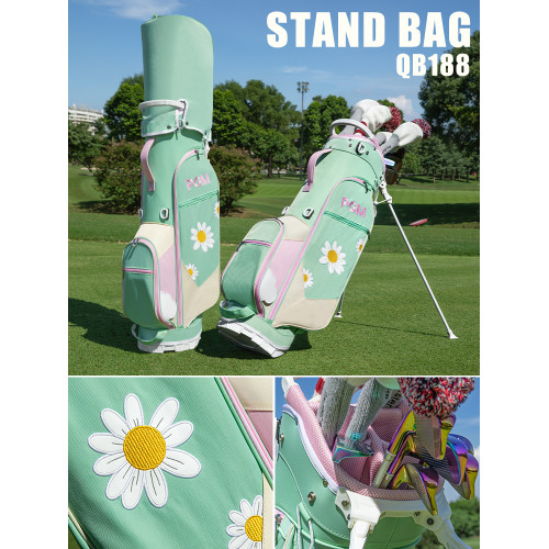 PGM高爾夫球包女士支架包5格插桿孔雙肩背帶golf球包防潑水球桿袋 PGM高爾夫球包女士支架包5格插桿孔雙肩背帶golf球包防潑水球桿袋